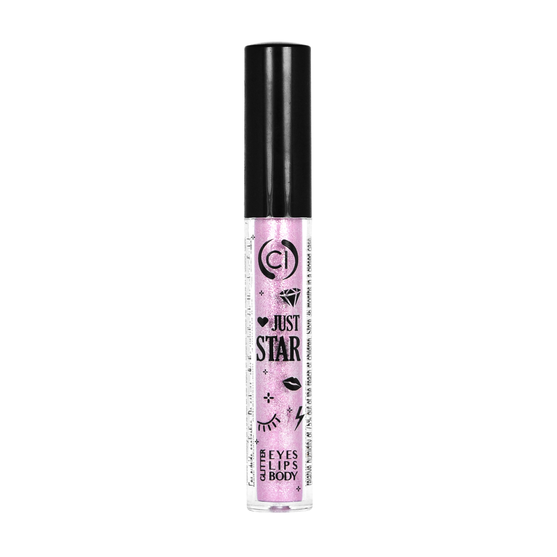 Рідкий глітер для обличчя, очей та губ Colour Intense Just Star Glitter Eyes, Lips, Body 106 Dusty Rose, 4 мл